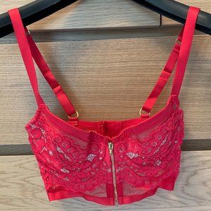 VS Satin & Lace Long Line Demi Bra